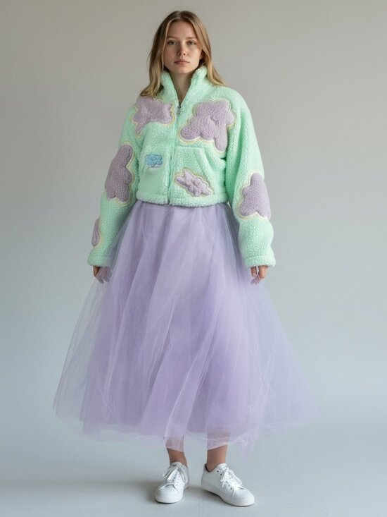 Ralph Lauren Dresses & Skirts - Ralph Lauren Vintage Tulle Netting Skirt Size Large‎ Purple Voluminous Maxi NEW